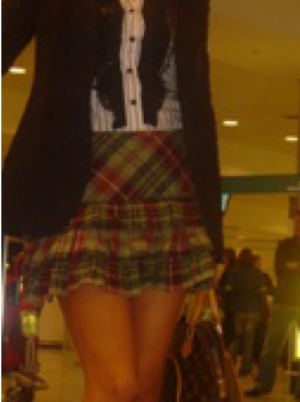 Ralph Lauren Plaid Ruffle Mini Skirt in Green